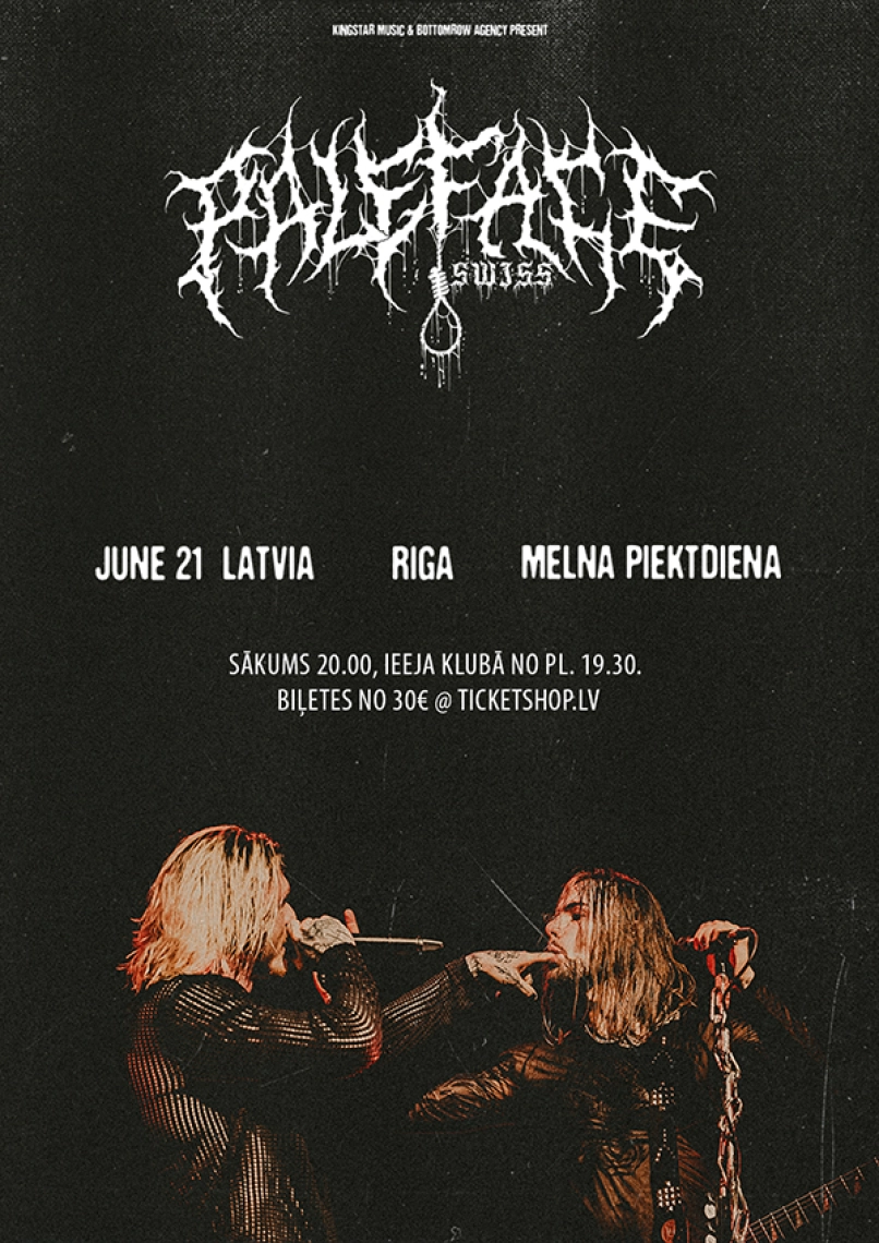 PALEFACE SWISS (Ch) + support, 21 июня 2026, 20:00 (воскресенье